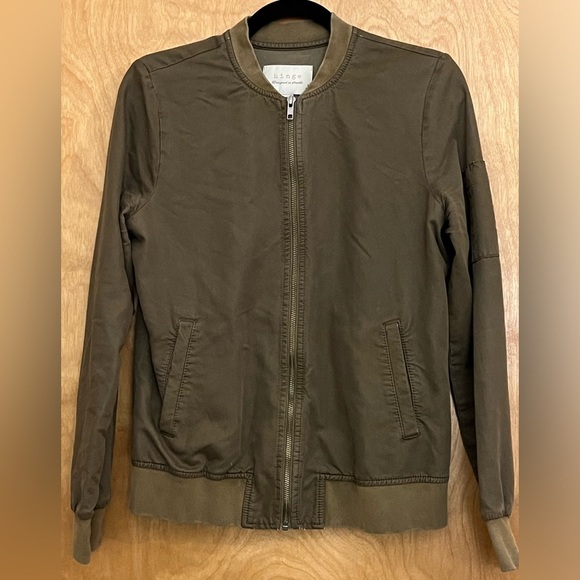 Hinge Olive Bomber Jacket XS - Picture 1 of 6